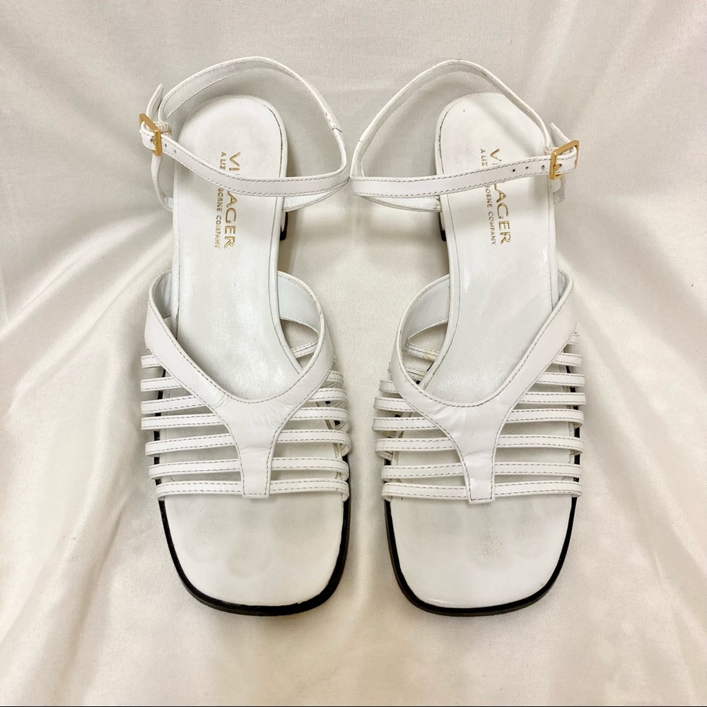🦋90s Leather Square toe Sandal Heels🦋